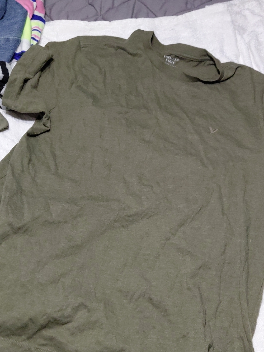 EUC American Eagle Outfitters Olive Crew Neck T-Shirt